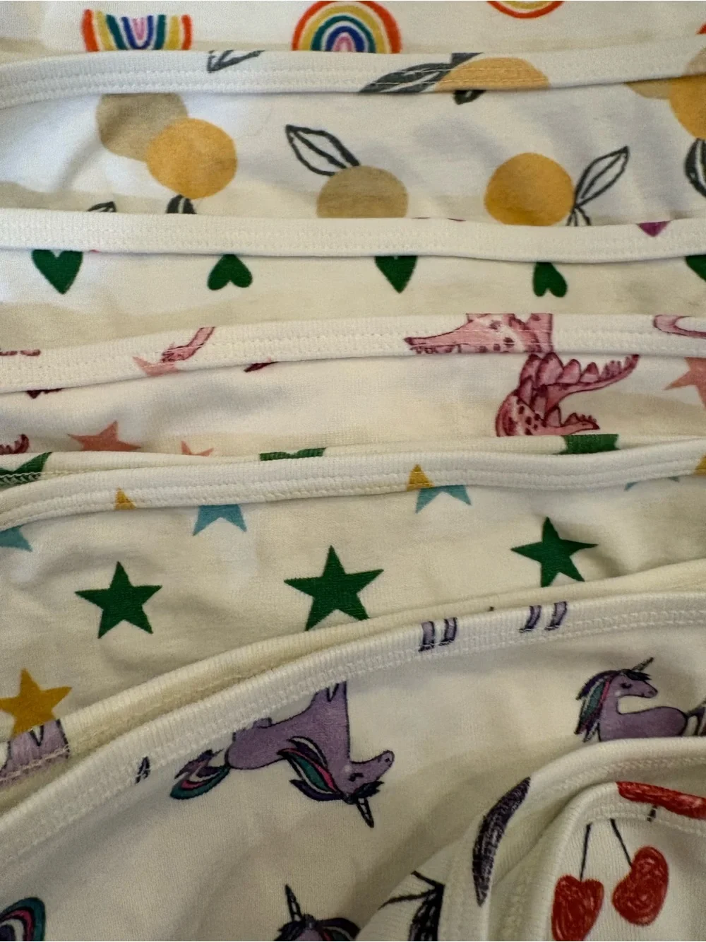 Quince Girls' cotton 100% organic cotton cot Briefs with Prints - 7 Pack